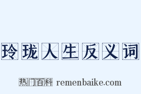 玲珑人生反义词是什么意思的图片
